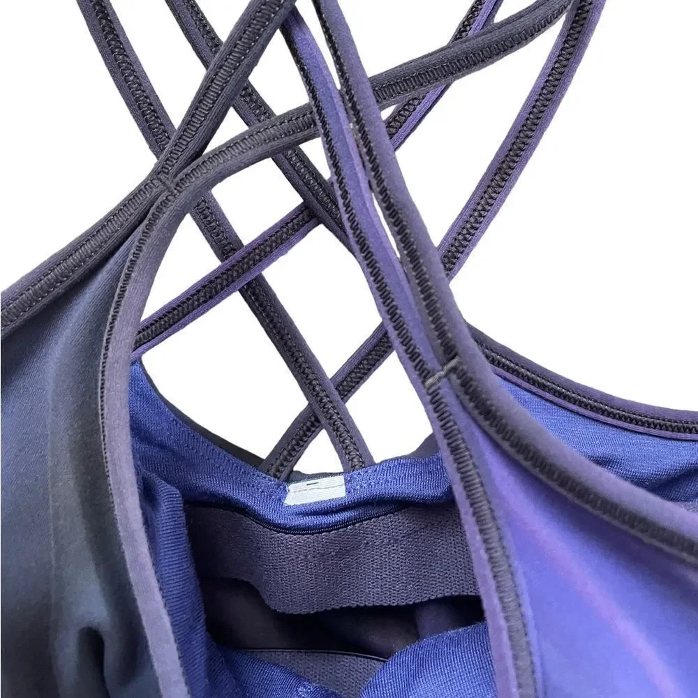 LULULEMON Free To Be Tank Everlux Black / Purple Size 4